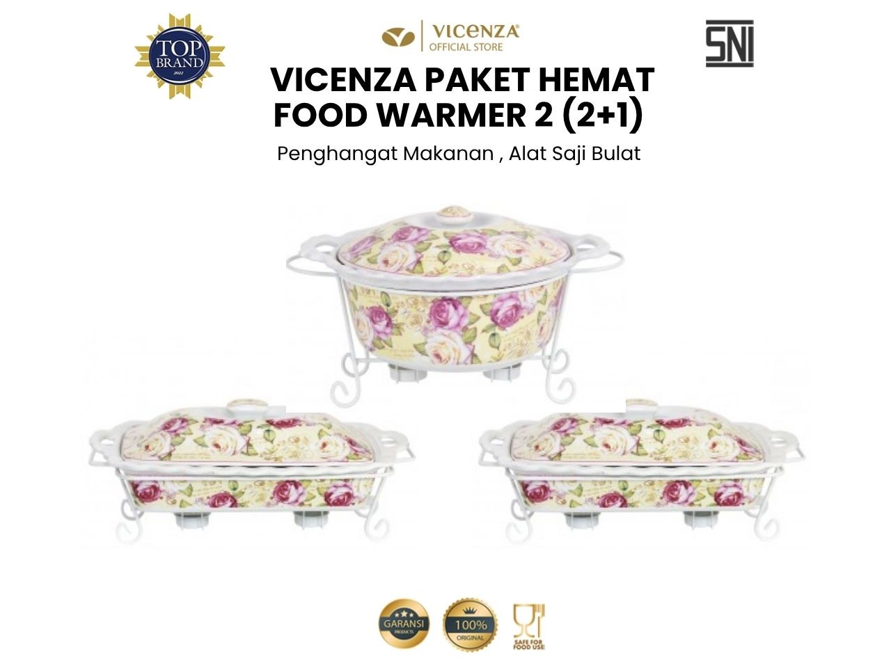Paket Hemat Food Warmer 2 (2+1) Mawar